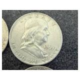 4 1959 Franklin Half Dollars