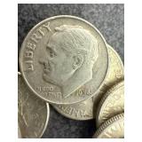 40 Silver Roosevelt Dimes