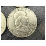 4 1953 Franklin Half Dollars