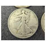 6 1941 Walking Liberty Half Dollars