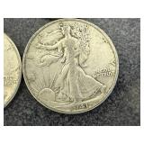 6 1941 Walking Liberty Half Dollars