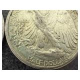 6 1941 Walking Liberty Half Dollars