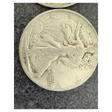 6 1942 Walking Liberty Half Dollars