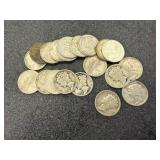 10 Mercury Dimes & 10 Silver Roosevelt Dimes