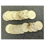 20 Silver Washington Quarters