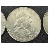 8 Franklin Half Dollars Mixed Years