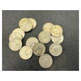 15 Silver Washington Quarters