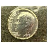 1963 Unc Roosevelt Dime & 1940 Mercury Dime Mint Error