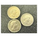 1906 Indian Head Penny, Ashley ND Phillips 66 Token, Cracker Jacks Token, Steel Penny, Susan B Dollars