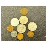 1906 Indian Head Penny, Ashley ND Phillips 66 Token, Cracker Jacks Token, Steel Penny, Susan B Dollars