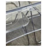 Set of Six Vintage Lucite Folding Chairs