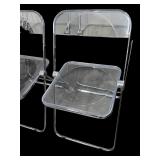 Set of Six Vintage Lucite Folding Chairs
