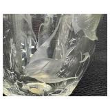 Vintage Mid Century Etched Glass Swedish Vase