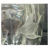 Vintage Mid Century Etched Glass Swedish Vase