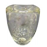 Vintage Mid Century Etched Glass Swedish Vase