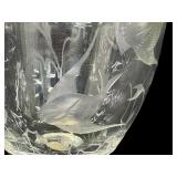 Vintage Mid Century Etched Glass Swedish Vase