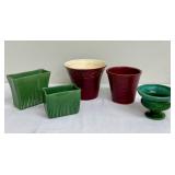 Assorted Vintage Pottery Planters including McCoy