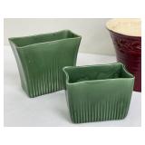 Assorted Vintage Pottery Planters including McCoy
