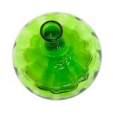 Vintage Hand Blown Green Art Glass Vase / Bottle