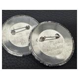 Vintage Rolling Stones Pin Back & Vintage Mick Jagger Black and White Photographic Pin Back