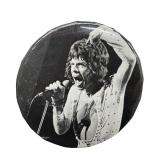 Vintage Rolling Stones Pin Back & Vintage Mick Jagger Black and White Photographic Pin Back