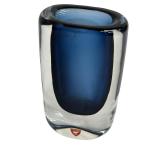 Vintage Orrefors Sommerso Deep Blue Glass Vase Nils Landberg