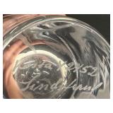 Vintage Etched Glass Vases including a Vintage Kosta Boda Etched Glass Vase