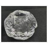 Pair of Vintage Kosta Boda Snowball Candle Holders