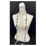 Vintage Heart Shaped Beaded Necklace
