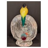 Large Pino Signoretto Murano Glass Birds Nest