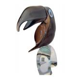 Mid-Century Modern Murano Glass Art Tucan Sculpture by Licio Zanetti
