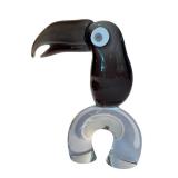 Mid-Century Modern Murano Glass Art Tucan Sculpture by Licio Zanetti
