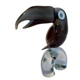 Mid-Century Modern Murano Glass Art Tucan Sculpture by Licio Zanetti