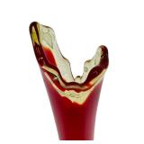 Vintage Mid Century Amberina L.E. Smith Swing Vase