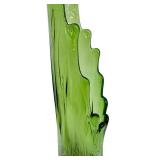 26" Vintage Swung Vase - LE Smith - Diamond Butt - Avocado