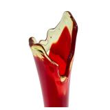 Vintage Mid Century Amberina L.E. Smith Swing Vase