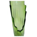 26" Vintage Swung Vase - LE Smith - Diamond Butt - Avocado