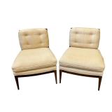 (2) Mid-Century Robsjohn-Gibbings Widdicomb Slipper Chairs