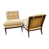 (2) Mid-Century Robsjohn-Gibbings Widdicomb Slipper Chairs