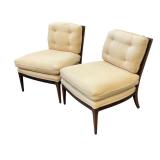 (2) Mid-Century Robsjohn-Gibbings Widdicomb Slipper Chairs