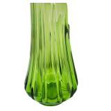 Vintage MCM LE Smith Lime Green Swung Ribbed Vase 20”