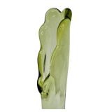 Vintage Fenton Valencia Colonial Green Swung Glass Vase 16.5" Petal Base Foot