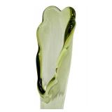 Vintage Fenton Valencia Colonial Green Swung Glass Vase 16.5" Petal Base Foot