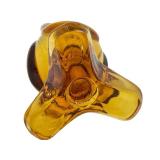 Mid Century Modern Large Amber Viking Glass 14″ Swung Vase