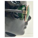 Vintage Green Tinted  Aviator Style Sunglasses