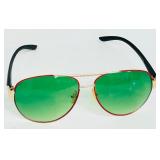 Vintage Green Tinted  Aviator Style Sunglasses