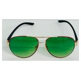 Vintage Green Tinted  Aviator Style Sunglasses