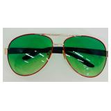 Vintage Green Tinted  Aviator Style Sunglasses