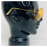Groovy Yellow Tinted Vintage Aviator Style Sunglasses