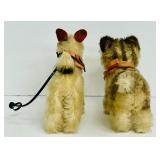Vintage Steiff Dog and Tabby Cat